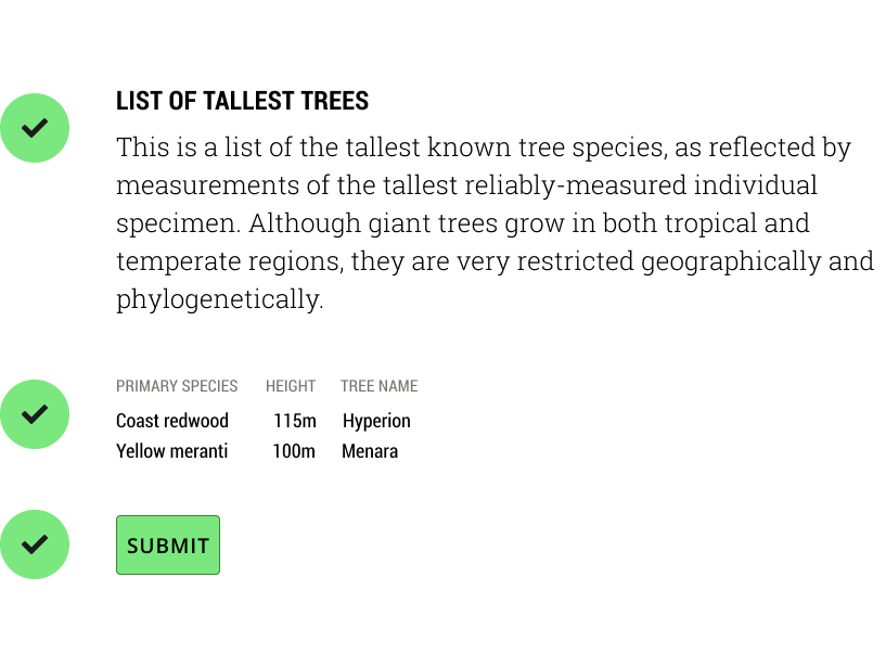 Use uppercase text sensibly for table headers, small titles, and button text