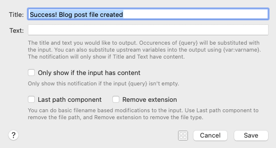 Alfred workflow